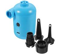 Homoyoyo Pompe à Air Électrique Portable USB Multifonction Bleue en PVC Robuste, Débit d'air Élevé pour Matelas Gonflable, Tentes et Équipements de Plein Air, Compresseur Léger Voyage