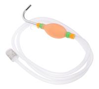 Homoyoyo Pompe à Eau de Pêche Manuelle 2,1 M Tuyau Souple en Silicone Blanc, Dispositif D'aspiration d'eau Filtre Haute Densité, Accessoire de Pêche pour Aquarium et Bassin