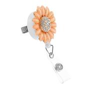 Homoyoyo Porte Badge Rétractable Tour de Cou Motif Tournesol Clip Robuste avec Enrouleur Extensible Porte Carte Identité et Sécurisé pour Étudiants et