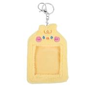 Homoyoyo Porte-Carte Photo Peluche Porte-Badge Et Porte-Carte Identité Étui De Rangement Compact avec Boucle Porte-clés Adapté pour Cartes De Crédit Visite