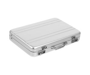 Homoyoyo Porte-cartes de Visite Mini Mallette Sécurisée en Alliage D'aluminium Boîte de Rangement Compacte pour Cartes Professionnelles Cartes de Crédit Organisateur Portable pour Bureau
