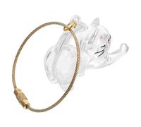 Homoyoyo Porte-Clés Chat Transparent pour Poils D’Animaux - Mini Boîte de Rangement Plastique Capsule Commémorative - Accessoire Portable Souvenir Poils Chats - Collection Flacon