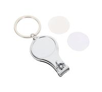 Homoyoyo Porte-clés Décoratif en Acier Inoxydable Ciseaux à Ongles Multifonctions pour Voyage et Décoration de Paquet à Dos, Lot de 2 Pièces Argentées Transfert Thermique