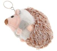 Homoyoyo Porte-clés Hérisson en Peluche Gris 10 Cm Porte-clés Créatif Doux en Peluche Rembourrage PP Accessoire Décoratif pour Paquet à Dos et Clés Animal Décoratif