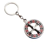 Homoyoyo Porte-clés Métal Rotatif Roulette Russe Mini Pendentif Décoratif pour Sac Accessoire et Pratique pour Décoration Clés et Sacs