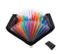 Homoyoyo Porte Documents Accordéon Plastique Organisateur de Reçus Portable avec Compartiments Colorés pour Rangement des Documents Billets