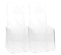 Homoyoyo Porte-Documents Transparent en Acrylique Lot de 2 Organisateur de Bureau Présentoir de Brochures Rangement Compact pour Documents Convient pour Bureau et Espace de Travail