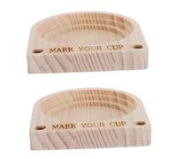 Homoyoyo Porte-gobelet en Bois pour Fête 2 Pcs avec Fente pour Marqueur, Support Compact 12,7 X 11,5 X 2 Cm, Organisateur Pratique pour Tasses en Papier Rond Adapté aux Comptoirs