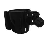 Homoyoyo Porte-gobelet pour Poussette avec Support Téléphone, Double Emplacement en Pp Noir Résistant Soleil, pour Balades et Courses avec Bébé