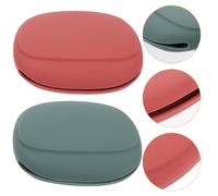 Homoyoyo Porte-Houppette de Maquillage Voyage 2Pcs Support de Rangement pour Éponge Silicone Compact Portable Voyage Design Élégant
