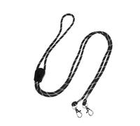 Homoyoyo Porte-lanière de Ski Réglable 150 Cm Noir Clips Robustes, Lanière Anti-Perte pour Moufles, Cordon de Cou Polyvalent pour Snowboard, Ski et Activités d'hiver en Extérieur
