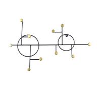 Homoyoyo Porte-manteau Mural en Fer Noir Grand Format, Crochets Muraux pour Manteaux, Chapeaux et Clés, Organisateur de Rangement Suspendu pour Entrée, Salon et Chambre, Patère Utilitaire