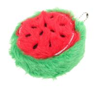 Homoyoyo Porte-Monnaie Forme De Pastèque Porte-clés Portefeuille pour Pochette Peluche pour Écouteurs Et Câbles De Données