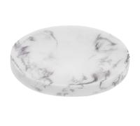 Homoyoyo Porte-savonnette en Résine Effet Marbre Blanc, Support Drainant pour Salle de Bain, Boîte à Savonnette Nordique Compacte et Légère, Accessoire Ménage Hygiénique et Décoratif,