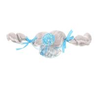 Homoyoyo Postiche de Chien et Chat Amusante Petite Taille Couvre-Chef Bou ouble Queue de Cheval en Matériau Léger Accessoire de Déguisement Cosplay pour Fêtes Halloween et Événements