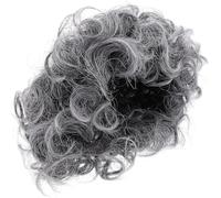 Homoyoyo Postiche de Vieille Grise Synthétique Bou Accessoire de Costume pour Soirée Cosplay et Spectacle, Postiche pour Femme