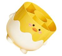 Homoyoyo Pot à Crayons Mignon Poussin 5 Compartiments Rangement Bureau et Maquillage Multifonction Boîte de Rangement Cosmétiques pour Maison et Coiffeuse