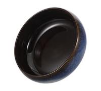 Homoyoyo Pot de Lotus en Céramique Émaillée 20 CM Bol Hydroponique Grand Format pour Plantes Aquatiques Succulentes et Orchidées Jardinière Décorative Intérieure Bleu Nuancé Style Rétro