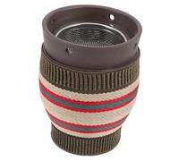 Homoyoyo Pot De Moxibustion En Céramique Violet-gris Double Couche Portable Soulagement Muscles Épaules Cou Usage Voyage Maison