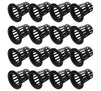 Homoyoyo Pots Hydroponiques en Filet Plastique Noirs 100 Pcs - Paniers de Culture Hydroponique 70 MM pour Balcon et Jardin Intérieur - Gobelets de Plantation Contrôleur de Racines pour