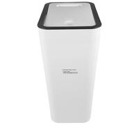 Homoyoyo Poubelle de Bureau à Couvercle à Pression 10l en Pp Blanc