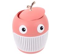 Homoyoyo Poubelle de Bureau en Plastique Compacte Forme Baleine Petite Poubelle de Table avec Couvercle Corbeille de Comptoir Polyvalente pour Bureau Salon et Maison 1 Pièce Rose