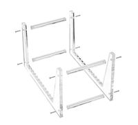 Homoyoyo Présentoir à CD Transparent en Acrylique, Rack de Rangement Détachable pour Disques Vinyles, Support de Table Grand Format, Organisateur Bureau Multifonction, Étagère Stable