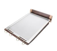 Homoyoyo Présentoir à Menu à Rabats Multipages en Bois de Noyer Naturel, Support de Table A4 6 Pages 12 Faces avec Base Stable, Porte-menu Double Face pour Restaurant, Café et Bistrot,