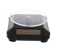 Homoyoyo Présentoir Tournant Solaire Pour Bijoux Rotatif Abs Noir, Plateau Rotatif Automatique, Support D’exposition Polyvalent Pour Vitrines Et Expositions, Socle Motorisé Compact, Présentation 360°