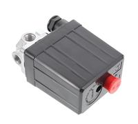 Homoyoyo Pressostat Compresseur Air Automatique avec Vanne de Contrôle Double Manomètre Connecteur Rapide Plastique Accessoires et Dispositif de Sécurité Cuivre Installation Facile