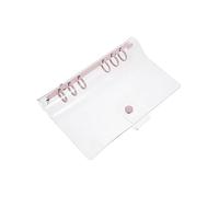 Homoyoyo Protège Cahier Transparent PVC avec Fermeture Bouton Pression Étui de Voyage pour Bureau et Étudiants Protège Documents et Notes Rechargeables