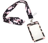 Homoyoyo Protège-cartes Multifonction Noir en Polyester et Plastique Surface Transparente et Étanche pour Clés et Expositions, pour Étudiants et Porte Carte de Bus