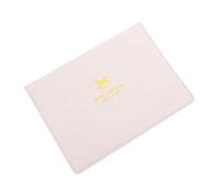 Homoyoyo Protège Certificat Naissance PU Imperméable Organiseur Documents et Certificats Pochette Rangement Simple Blanche avec Motif