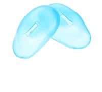 Homoyoyo Protège-oreilles en Silicone Bleu Étanche Lot de 2, Couvre-oreilles pour Coloration Cheveux, Protection Auditive pour Salon et Usage Domestique, Accessoires Solide et