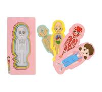 Homoyoyo Puzzle Éducatif Stem Anatomie du Corps Humain en Bois pour Garçon et Filles, Éducatif Scientifique pour Filles et Garçons, Puzzle des Organes pour Éveil Cognitif et Apprentissage