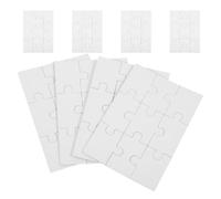 Homoyoyo Puzzle en Bois Vierge à Transfert Thermique 13x9 Cm, Lot de 8 Feuilles de Pièces de Puzzle Vierges pour Loisirs Créatifs et Sublimation, Jouet Cognitif DIY pour Garçon et Filles