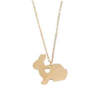 Homoyoyo Rabbit Pendant Necklace for Girls Cute Heart Design Neck Decoration for Daily Wear and Special Occasions