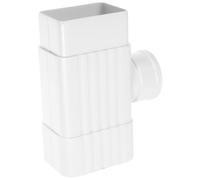 Homoyoyo Raccord de Descente de Gouttière Pvc Blanc, Connecteur en Y pour Système de Gestion D'eau Pluviale, Kit de Déflecteur de Pluie, Accessoire Solide pour Descente de Gouttière