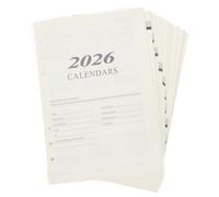 Homoyoyo Recharges Pour Agenda Mensuel Anglais Inserts De Calendrier 2026 - Feuilles Mobiles À 6 Trous - Format A5 - Feuilles D'Agenda Journalières Rechargeables Pour Le Bureau À