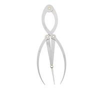 Homoyoyo Règle à Sourcils en Acier Inoxydable 1 Pièce Flexible Anti-Asymétrique Outil de Mesure Beauté
