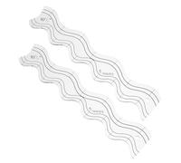 Homoyoyo Règle de Couture Patchwork Ondulée Transparente en Acrylique, 2 Pièces, Gabarit de Matelassage pour Machine à Coudre Domestique, Outil de Mesure Précis pour Quilting et Patchwork