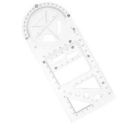 Homoyoyo Règle Géométrique Multifonction pour Dessin et Tracé en Plastique | Outil Compact, Modèle Simple, Usage en Cours D’architecture, pour Papier à Dessin