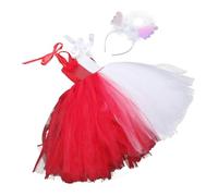 Homoyoyo Robe de Princesse Tulle pour avec Tête Halloween Costume Dange et Démon pour Fête Costumée Robe Multi Couches Confortable pour Cosplay et Événements Festifs