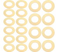 Homoyoyo Rondelles Plates Métalliques Galvanisées 50 Pcs, Intérieur 0,39 Extérieur 0,79, Finition Chromate Jaune, Rondelles pour Boulons Usage Extérieur, Matériel de Remplacement