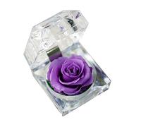 Homoyoyo Rose Artificielle Stabilisée 1 Pcs - Fleur Éternelle en Verre avec Tige Verte - Décoration Élégante pour Bureau Et Maison Parfait pour Toutes Occasions