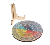 Homoyoyo Roue des Émotions Double Face Bois avec Support Décor Psychologie Bureau Maison Tableau Émotions Stable Et Élégant