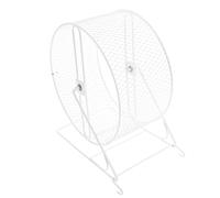 Homoyoyo Roue d'exercice Silencieuse en Fer pour Chinchilla et Rat, Support Soin des Ongles, Facile à Entretenir, Accessoire pour Petits Animaux Blancs