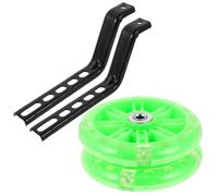 Homoyoyo Roues Stabilisatrices de Vélo Réglables, Vertes 12-16 Pouces | Fer et Caoutchouc, Montage à Roue Arrière, Support Renforcé, pour Apprentissage et Parc
