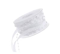 Homoyoyo Ruban Dentelle Blanc 5 M X 10 MM en Polyester Doux Rouleau de Ruban D’Emballage pour Décoration Mariage Bricolage Fête et Créations DIY pour Présents et Loisirs Créatifs