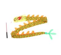 Homoyoyo Ruban Dragon Chinois pour Garçon et Filles Léger en Fibre de Verre et Polyester Bâton Rotatif pour Performances de Danse et Gymnastique, Traditionnel Folk 1 Set Couleur Aléatoire